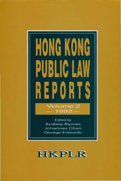 Hong Kong Public Law Reports, Vol. 2 (1992)